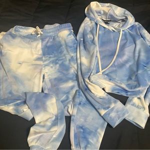 Charlotte Russe tie dye sweat suit